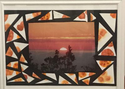 Corona Sunset ( 20”x16” photo collageframed)