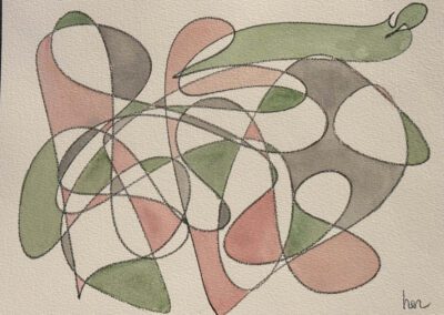 Untitled (14.25 x 10.25 charcoal pencil & watercolor undated)