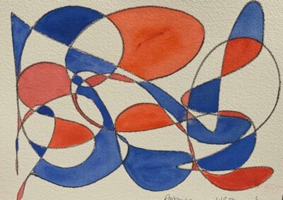 America (12x9 charcoal pencil & watercolor 2021)