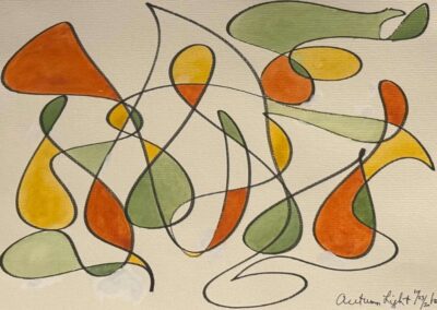 Autumn Light (12x9 archival ink & watercolor 2020)