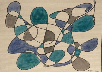 Untitled (12x9 charcoal pencil & watercolor 2020)