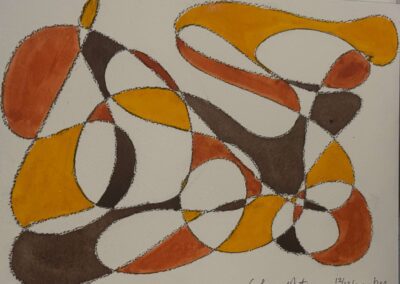 Colors of Autumn (12x9 charcoal pencil & watercolor 2025)
