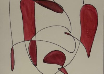 The Free Reds Fly (12x16 archival ink & watercolor 2025)