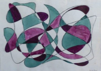 Deep Spring (20x16 framed charcoal pencil watercolor)