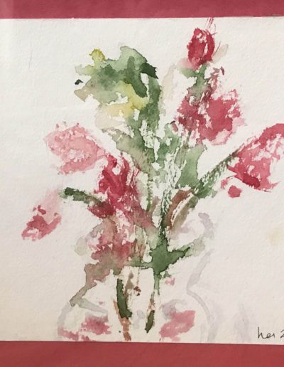 Flowers from Bridge Gardens (10x7 framed_watercolor)