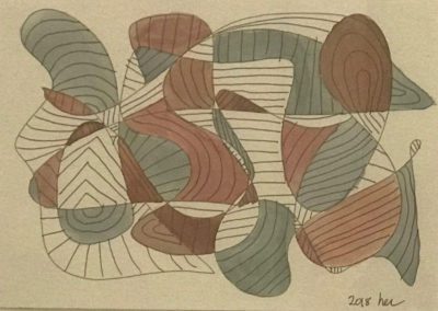 Into the Woods (13x10 charcoal pencil & watercolor)