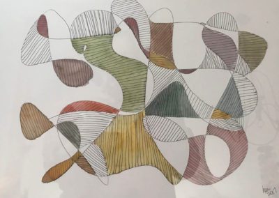 Nature’s Passages (17.5x13.5 framed ink & watercolor)