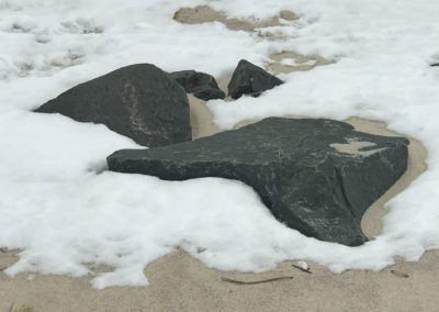 Snow on the Rocks in Montauk (12x9 or larger)