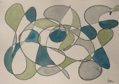 Untitled (14.25x10.25 charcoal pencil & watercolor undated)